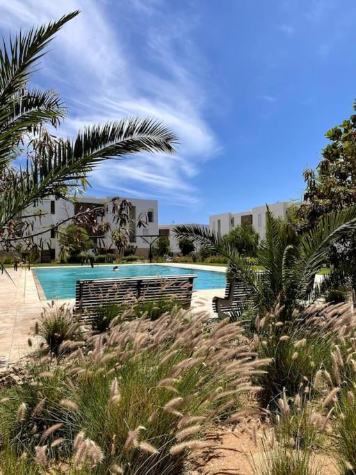 Luxurious Golf & Sea View Beach Apartment With Pool Access - Tamourrit, Taghazout Bay ภายนอก รูปภาพ
