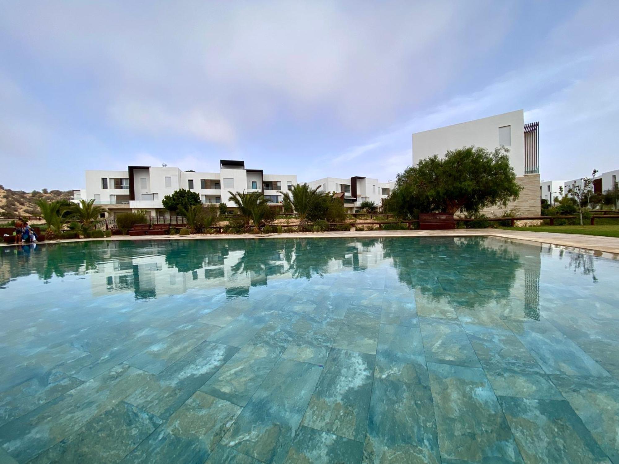 Luxurious Golf & Sea View Beach Apartment With Pool Access - Tamourrit, Taghazout Bay ภายนอก รูปภาพ
